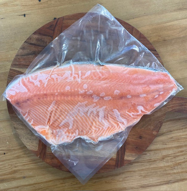 Frozen Big Glory Bay Salmon Fillet (Skin On, Bone In)