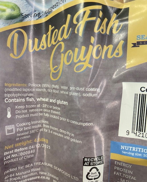 Frozen Dusted Fish (Pollock) Goujons