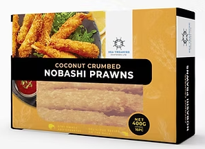 Frozen Coconut Crumbed Nobashi Prawns 400g